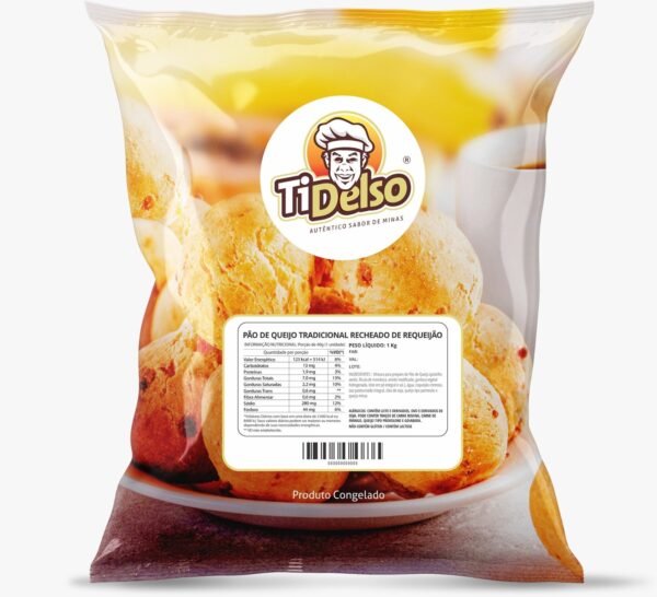 Pão de Queijo Recheado - Requeijão (Congelado)	1,0 Kg
